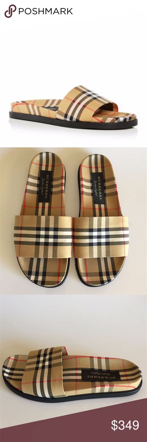 burberry mens slide|Burberry flip flops men's.